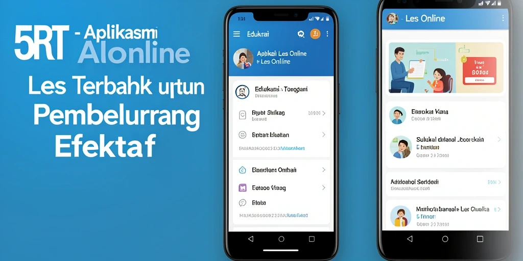 Antarmuka aplikasi Les Online 5RT yang modern dan intuitif.