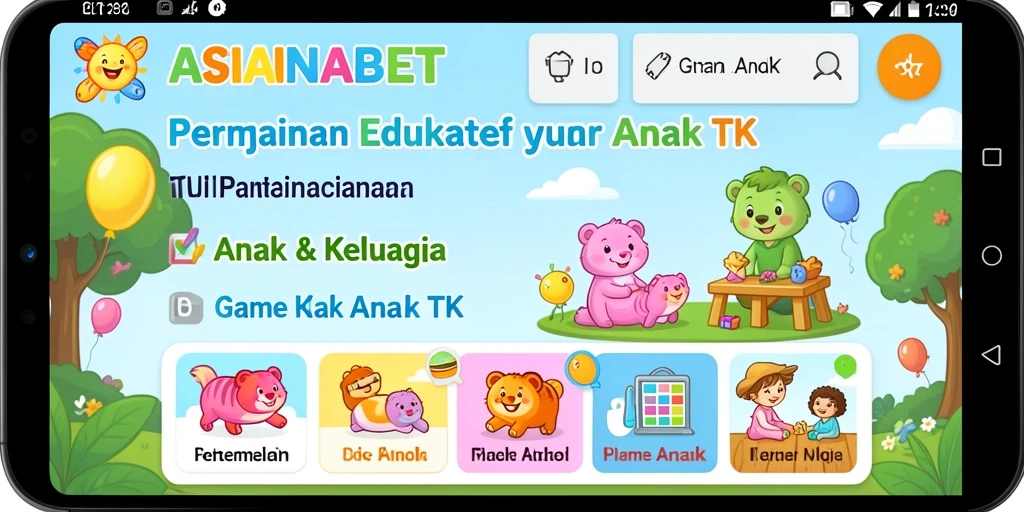 Antarmuka ceria dan edukatif dari ASIANABET.