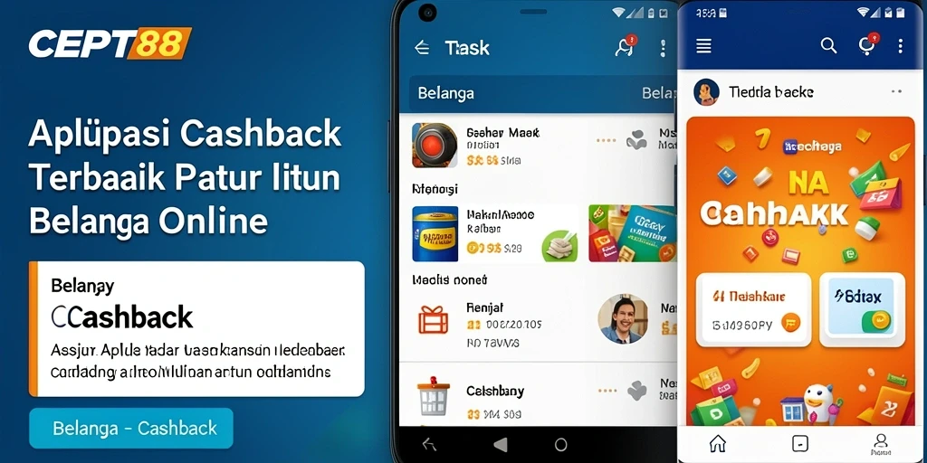 Antarmuka aplikasi CEPAT88 yang memudahkan proses Cashback.