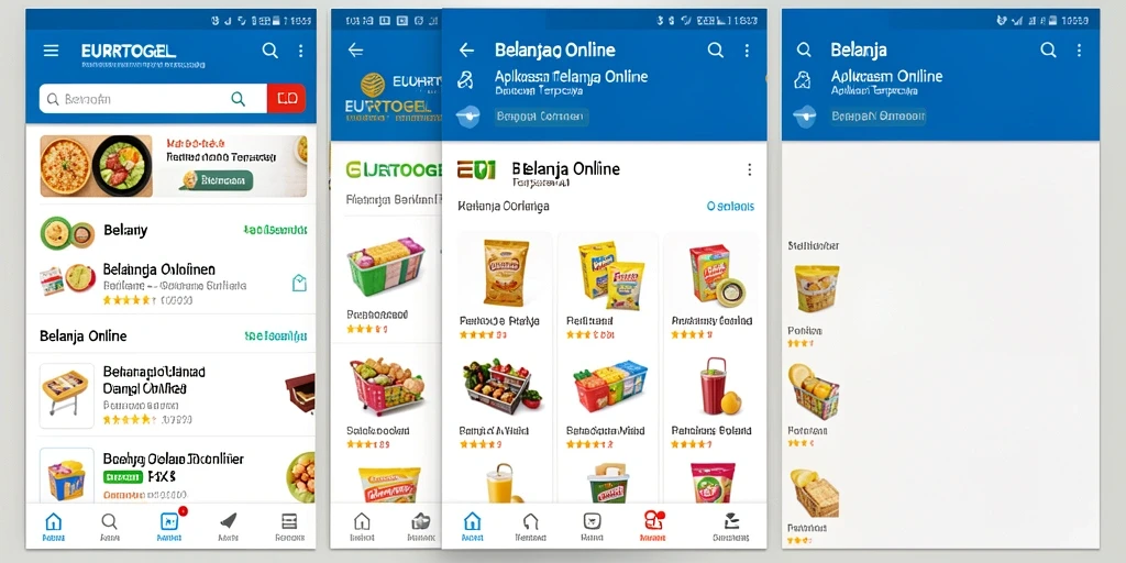 Tampilan antarmuka aplikasi EUROTOGEL untuk Belanja Online.