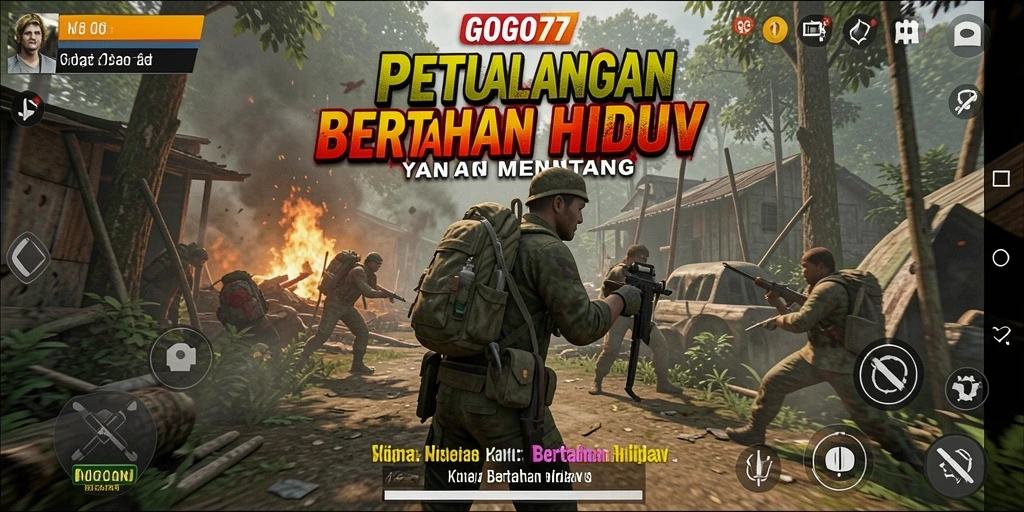 Antarmuka GOGO77 saat menghadapi tantangan bertahan hidup.