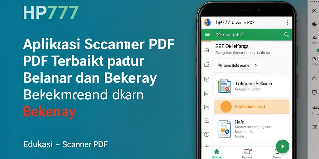 Antarmuka HP777 yang sederhana dan fungsional untuk Scanner PDF.