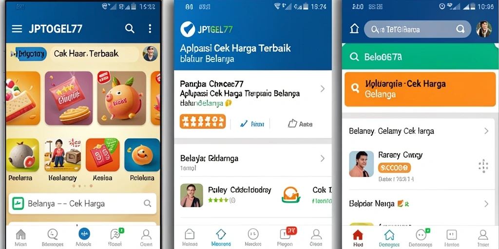 Tampilan antarmuka user-friendly aplikasi Cek Harga JPTOGEL77.