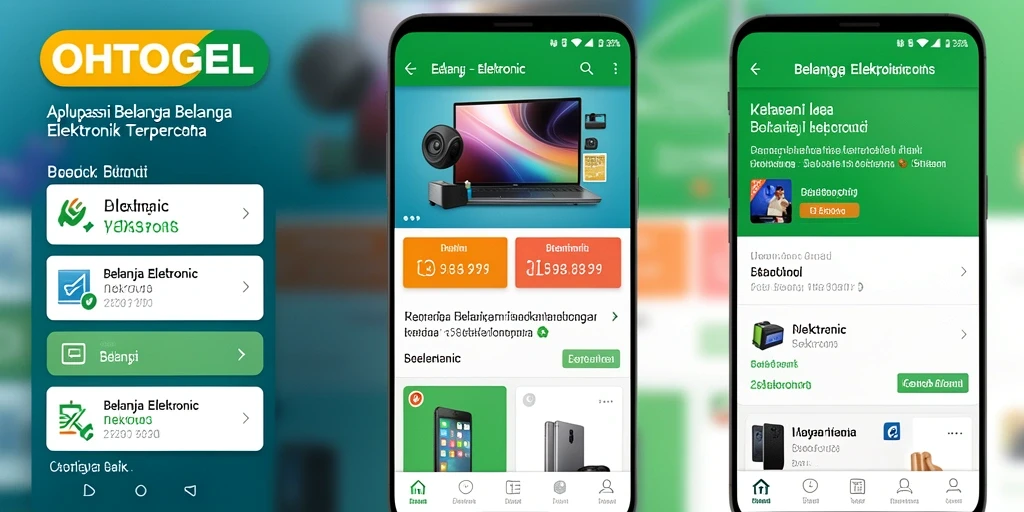 Antarmuka utama OHTOGEL dengan tampilan produk elektronik.