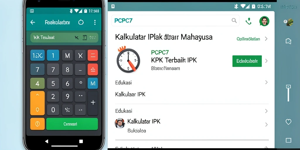 Tampilan antarmuka kalkulator IPK PCPC7 yang menarik dan mudah digunakan.
