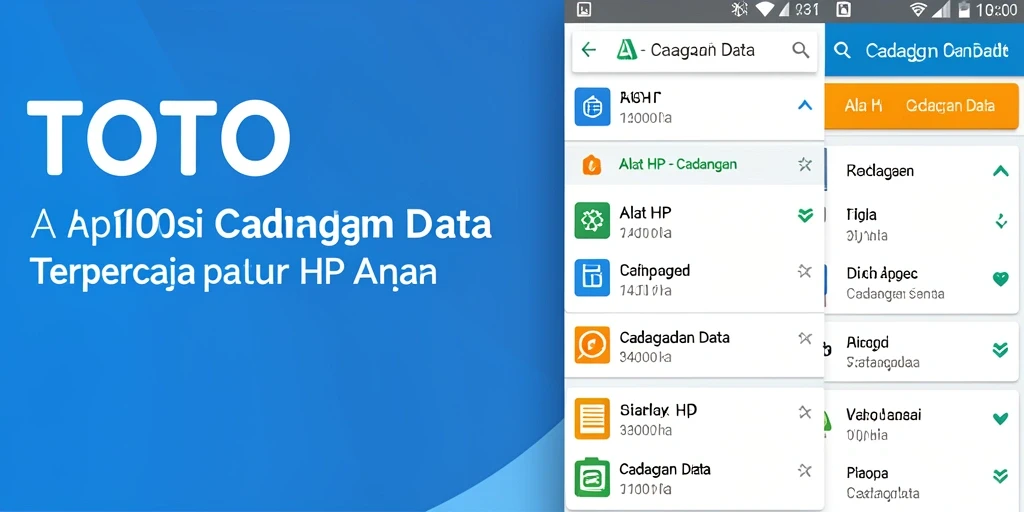 Antarmuka TOTO1000 yang intuitif dan mudah digunakan untuk cadangan data.