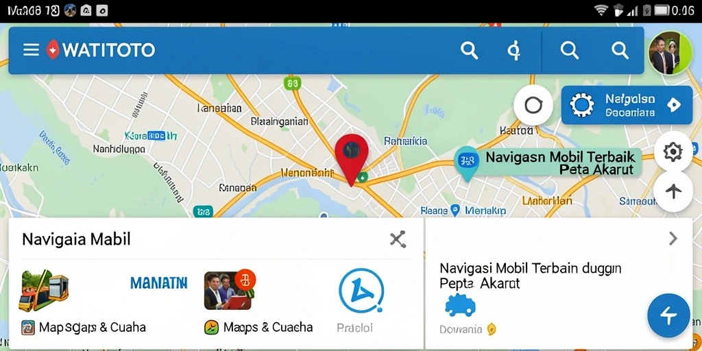 Antarmuka WATITOTO yang intuitif dan mudah digunakan untuk navigasi mobil.